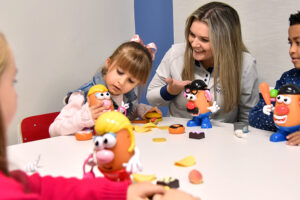 Alunos e professora